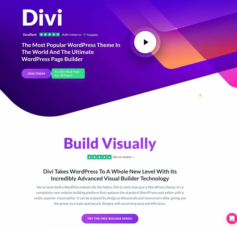 divi theme by elegant themes