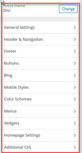 divi theme options