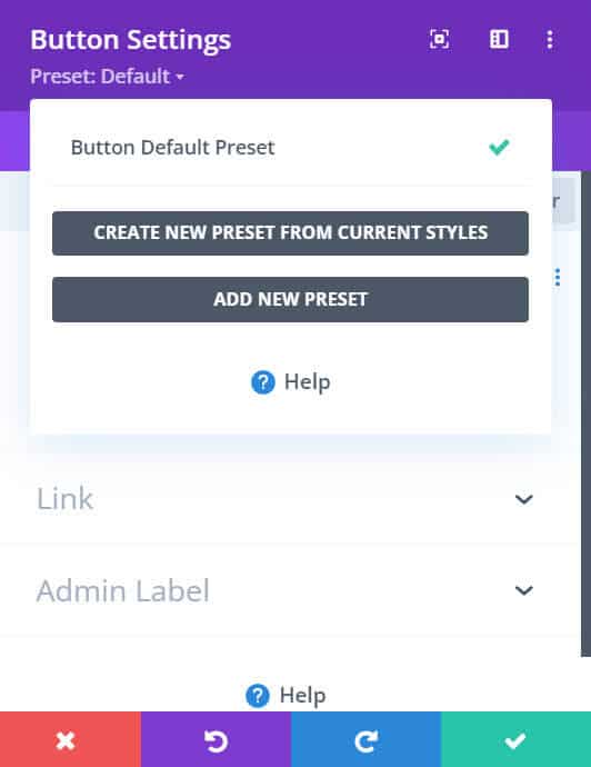 global preset settings