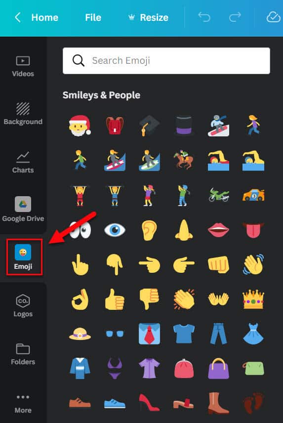 canva emoji options