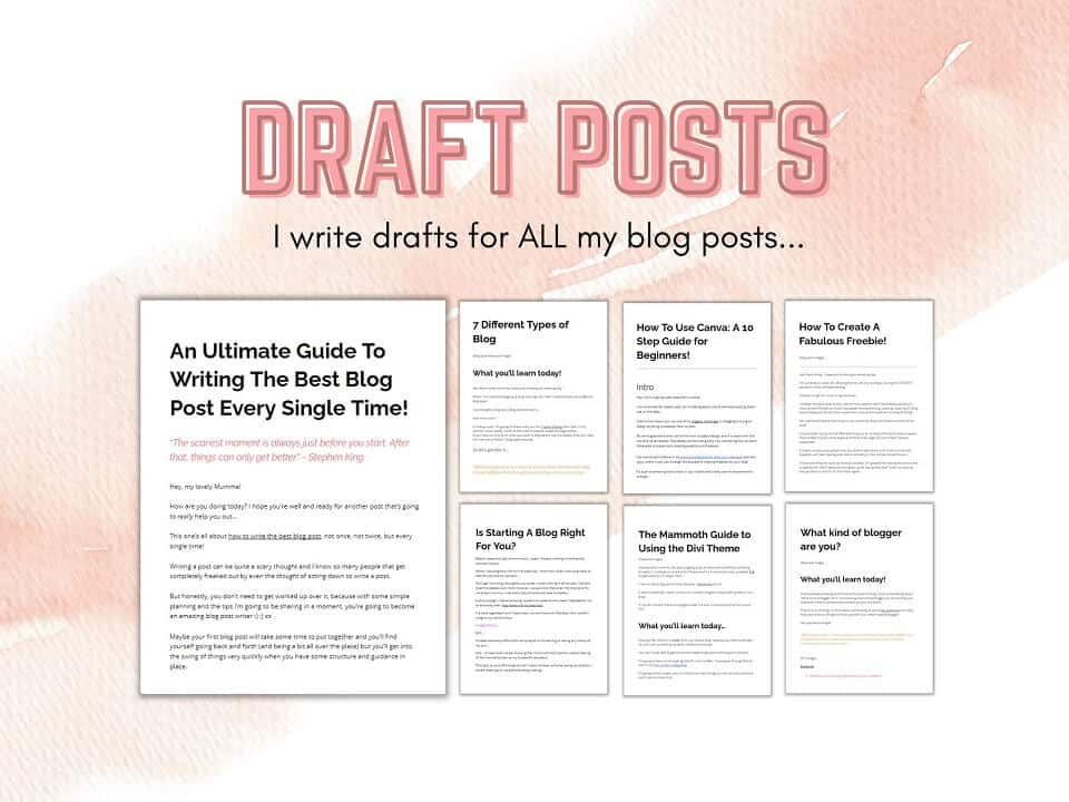 draft posts example