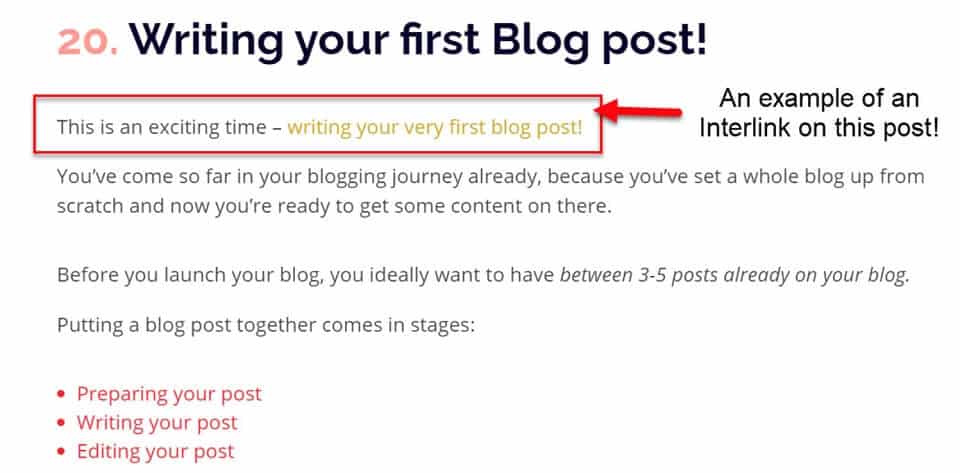 example of interlinking on my blog