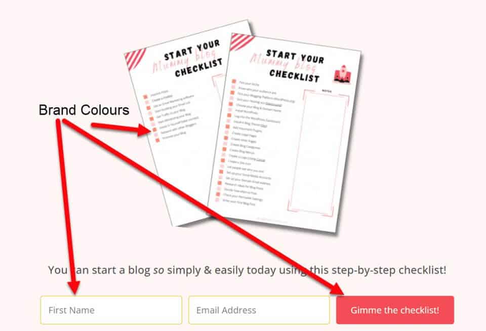 using brand colours in your cta