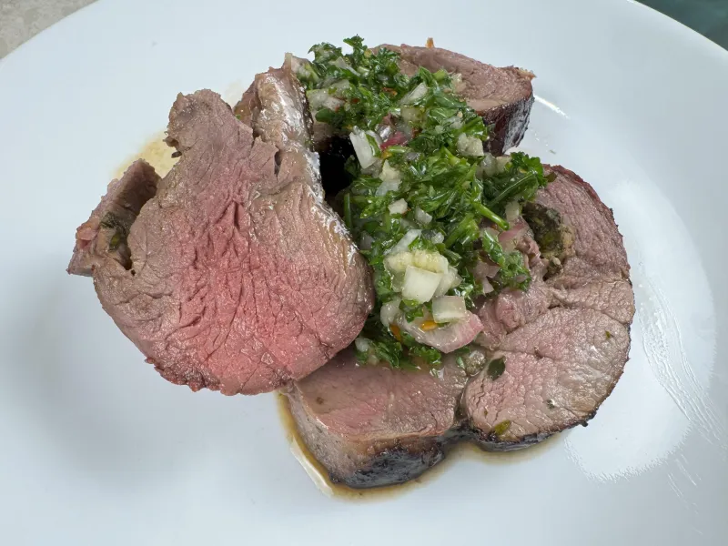 Reverse-Seared Boneless Leg of Lamb with Chimichurri Reverse-Seared Boneless Leg of Lamb with Chimichurri