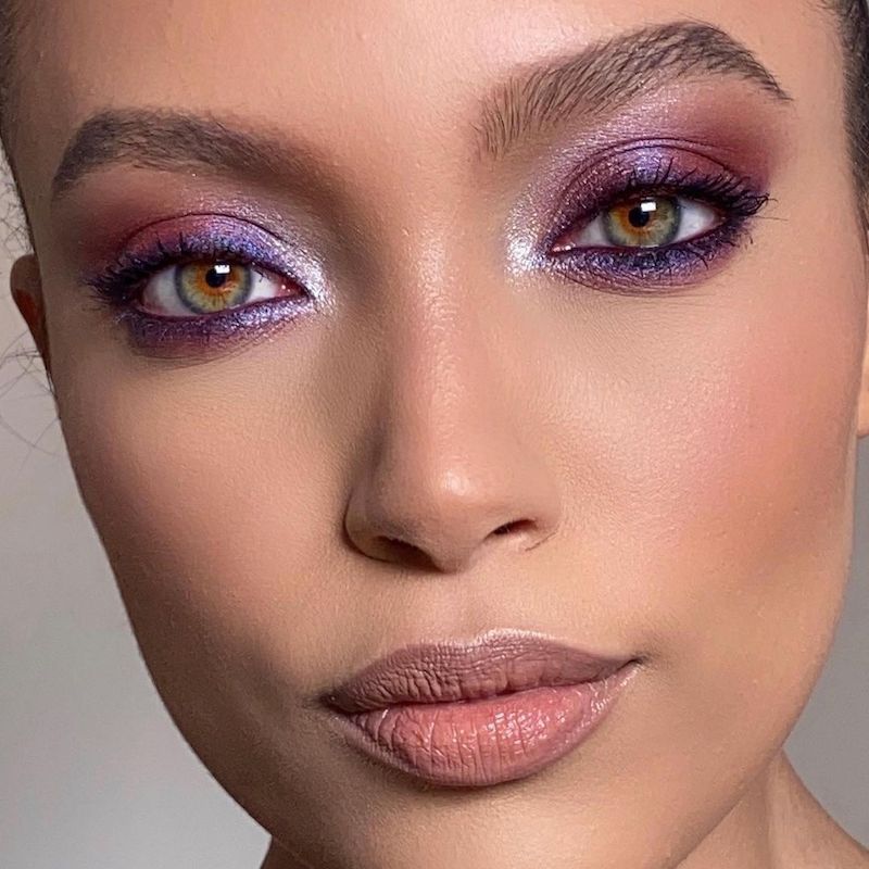 Purple eyeshadow on green eyes Purple eyeshadow on green eyes