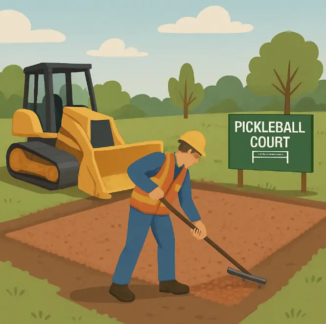 building a pickleball court