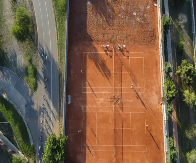 constructing pickleball court