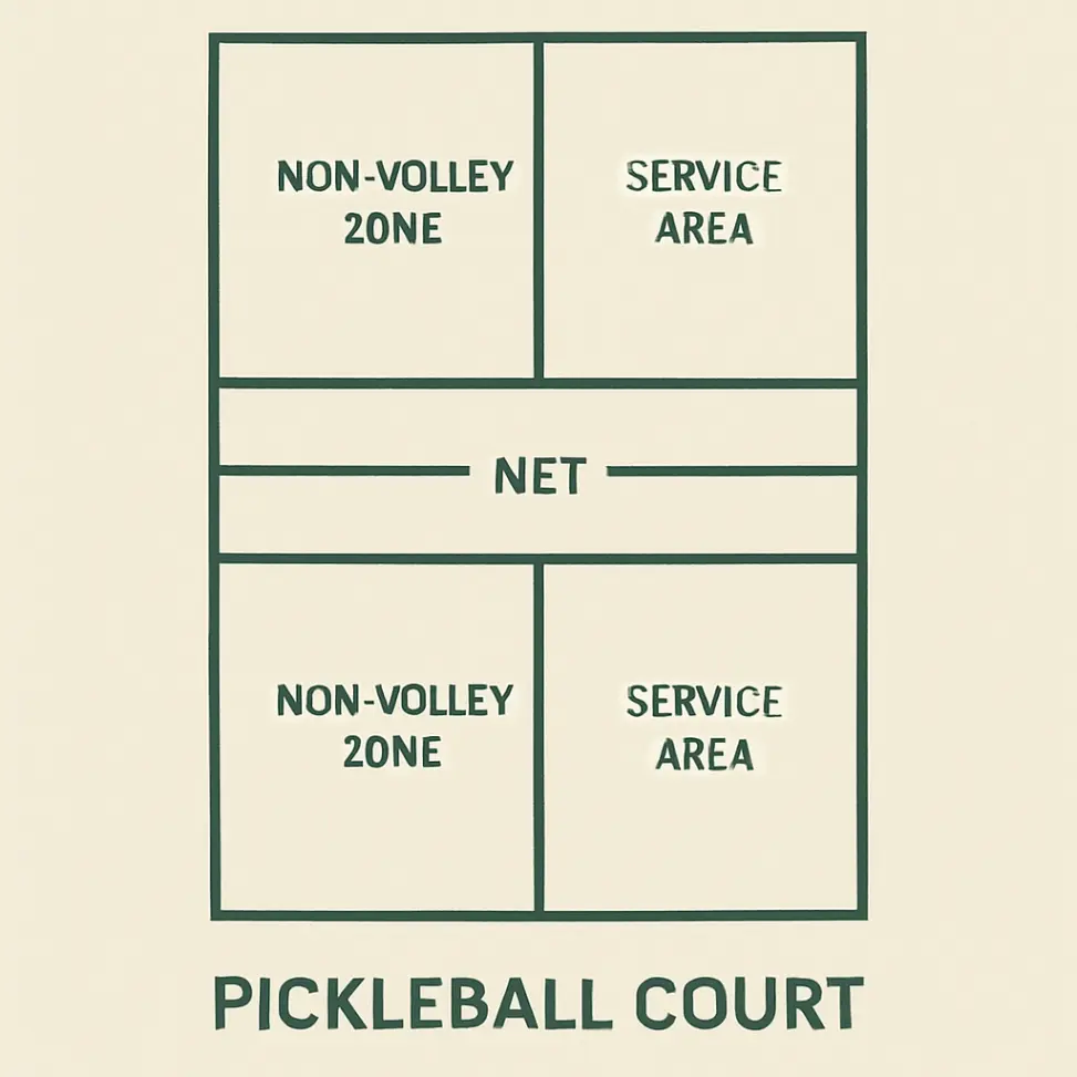 concept for pickleball court layout
