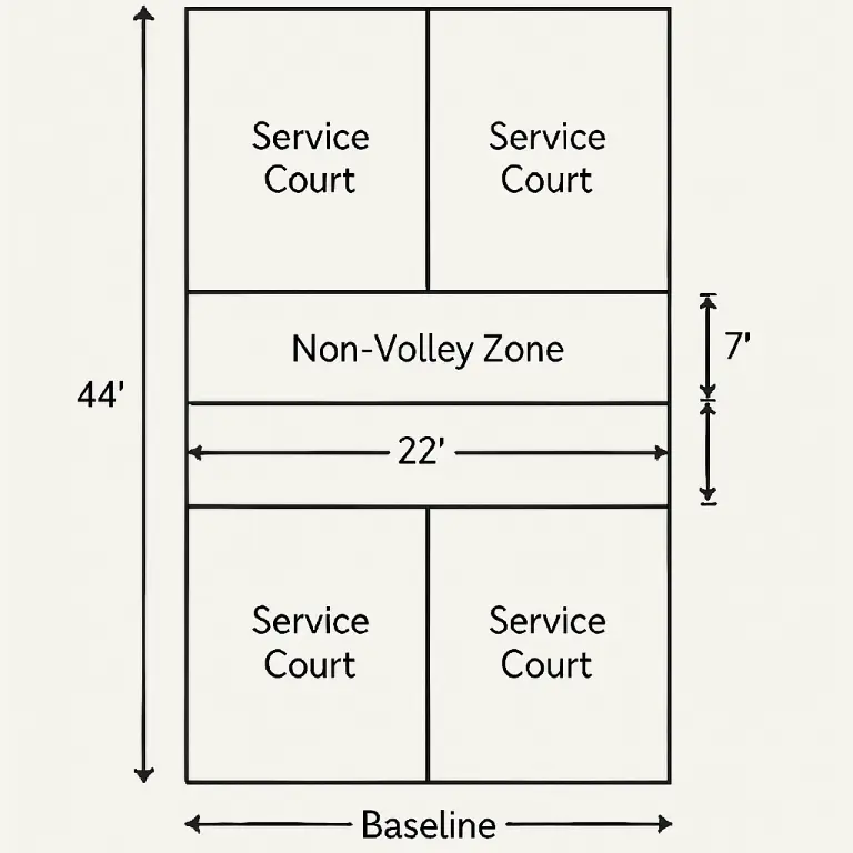 concept for pickleball volley zone