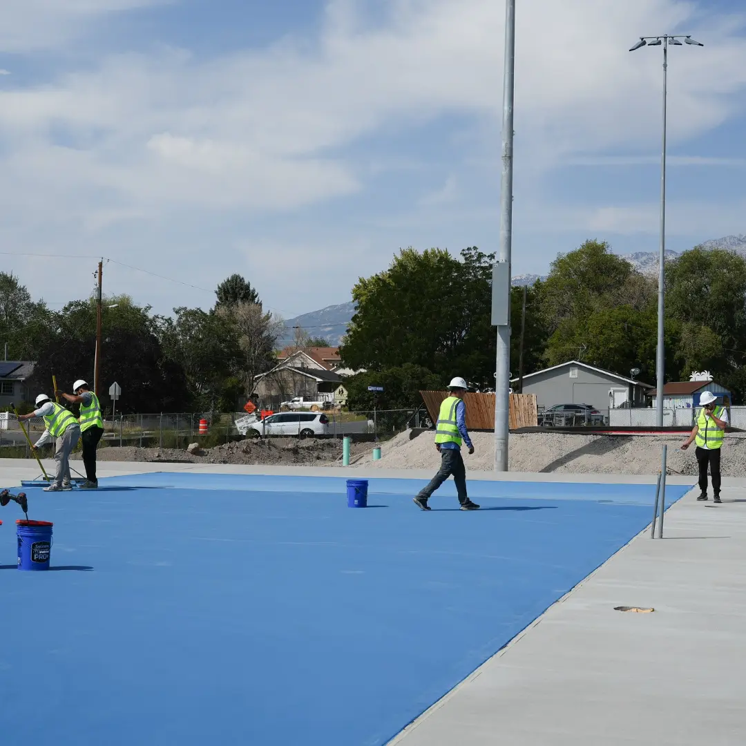 image of pickleball court construction for topic on pickleball court contractors near me