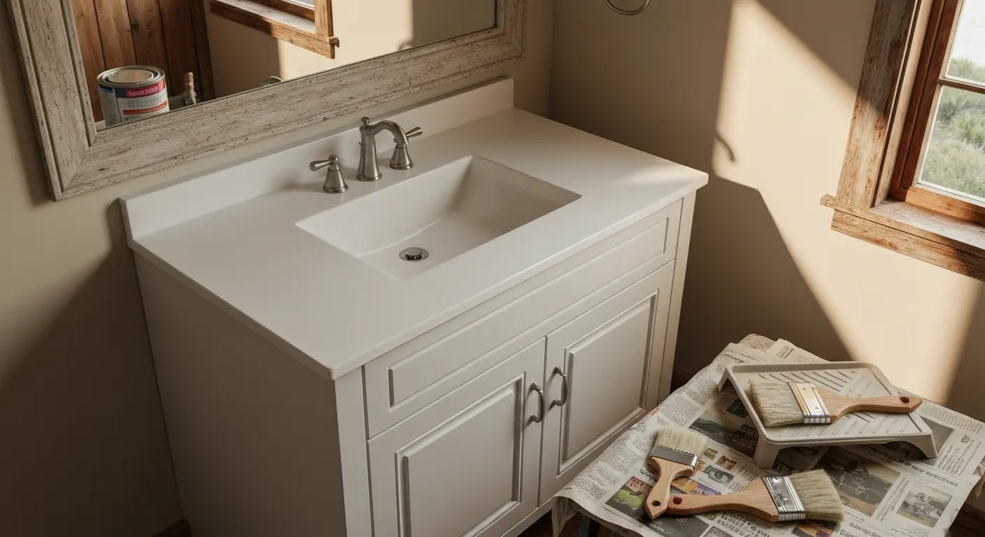 Bathroom vanity painting