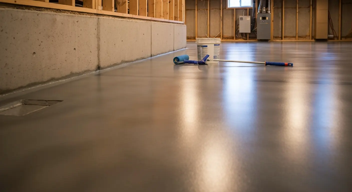 Basement epoxy flooring