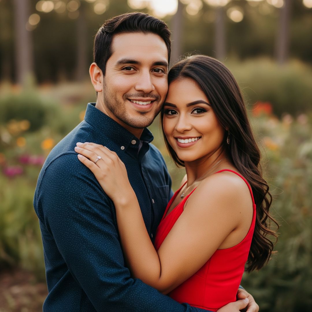 Foto de una pareja feliz