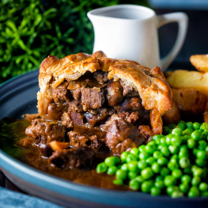 pie chips and peas
