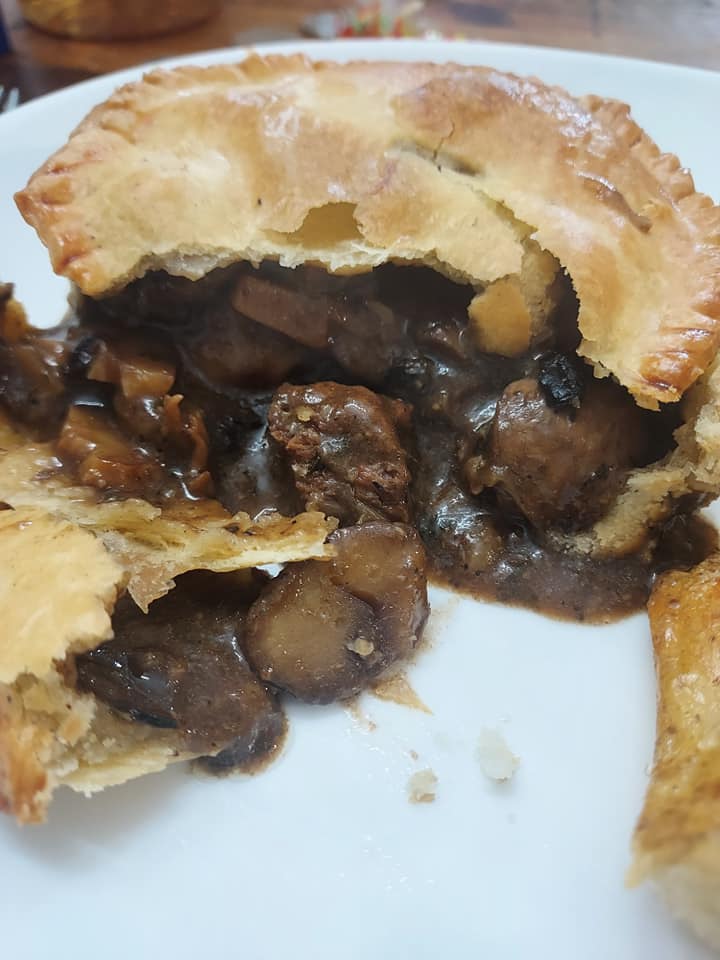A steak and mushroom pie
