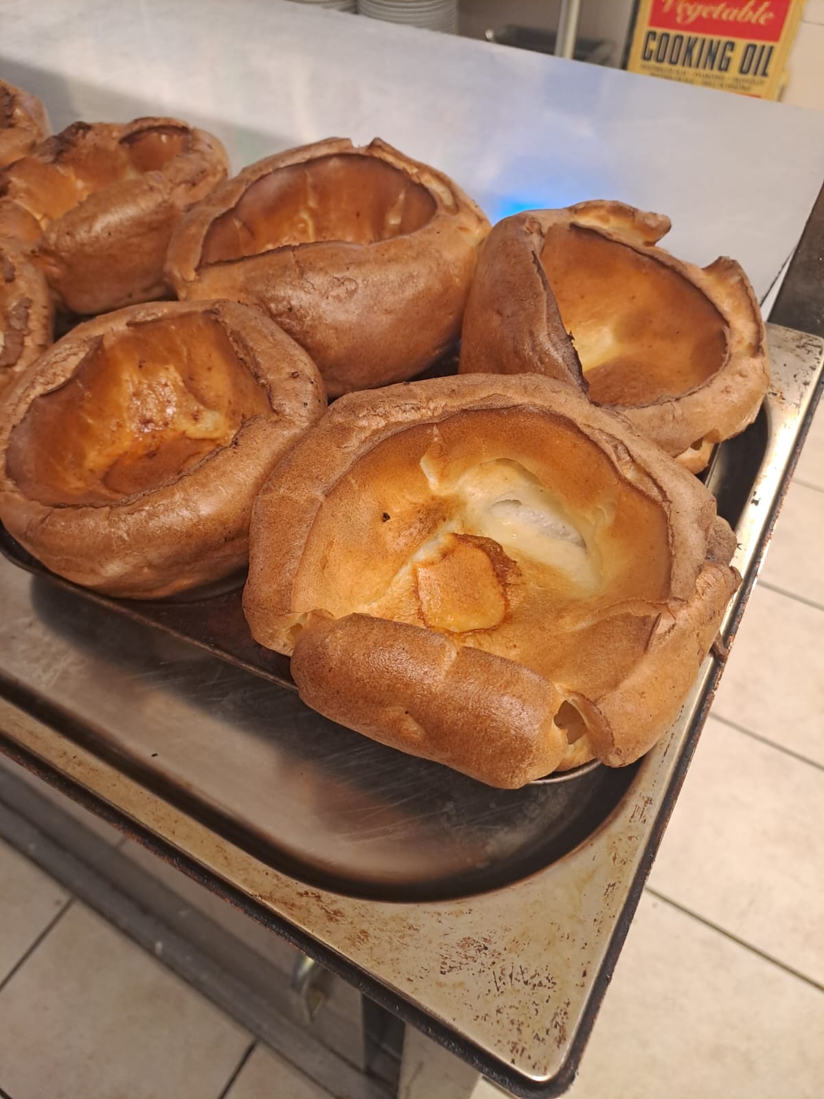 tray of large yorkshire puddings tray of large yorkshire puddings