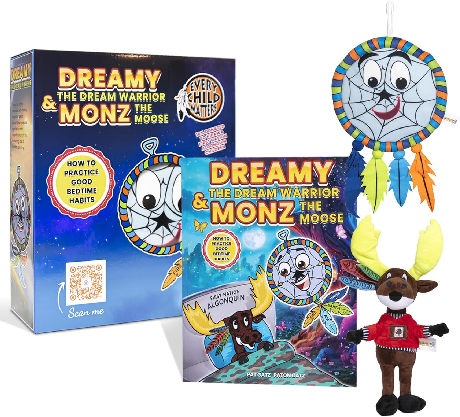 Monz The Moose Bedtime Stories Boxset - Book & Plush Toys for Ages 2-10, Native American Book for Kids & Babies, Baby Sleep Toy with Educational Story Book - Box Gift Set Monz The Moose Bedtime Stories Boxset - Book & Plush Toys for Ages 2-10, Native American Book for Kids & Babies, Baby Sleep Toy with Educational Story Book - Box Gift Set