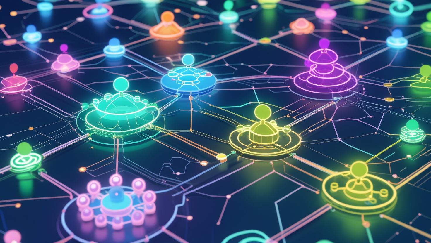 Digital illustration depicting a network Digital illustration depicting a network
