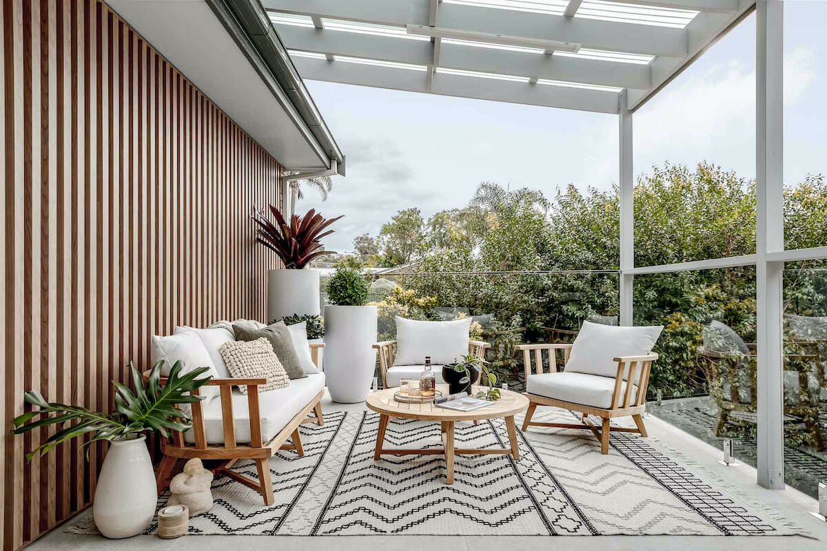 Breezy and chic patio setting