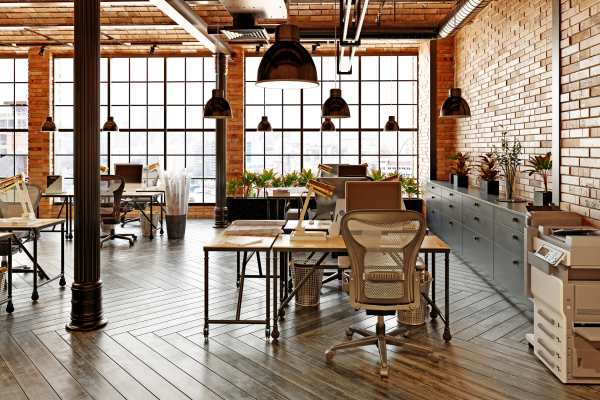 Biophilic Workspace Layout