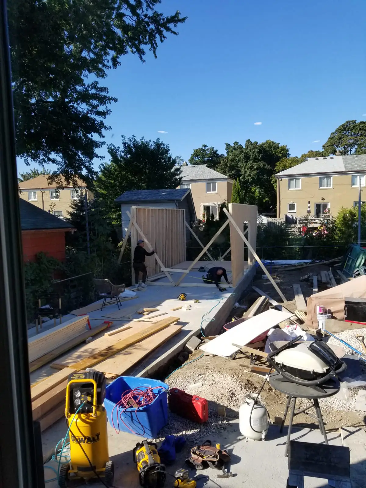 Build 4 Outdoors- Garage Build Toronto - Walls going up Build 4 Outdoors- Garage Build Toronto - Walls going up