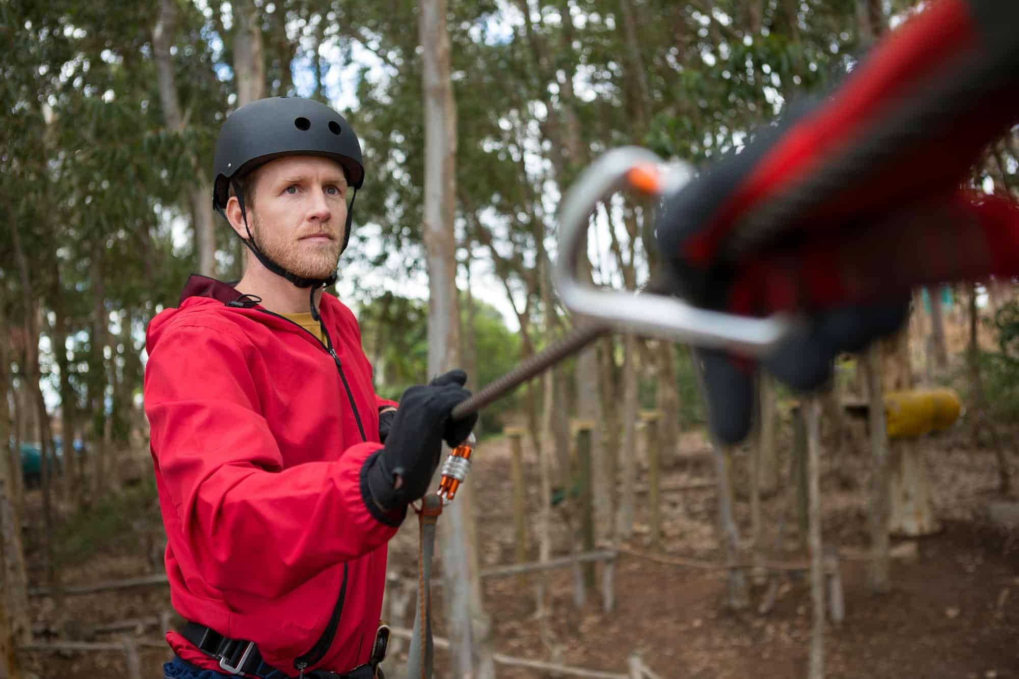 man with gloves and rope man with gloves and rope
