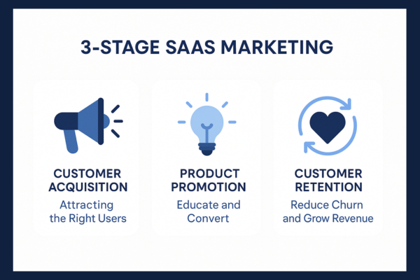 The 3-Stage SaaS Marketing Framework The 3-Stage SaaS Marketing Framework