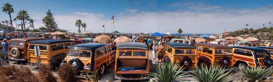 Woody Cars on Moonlight Beach Show