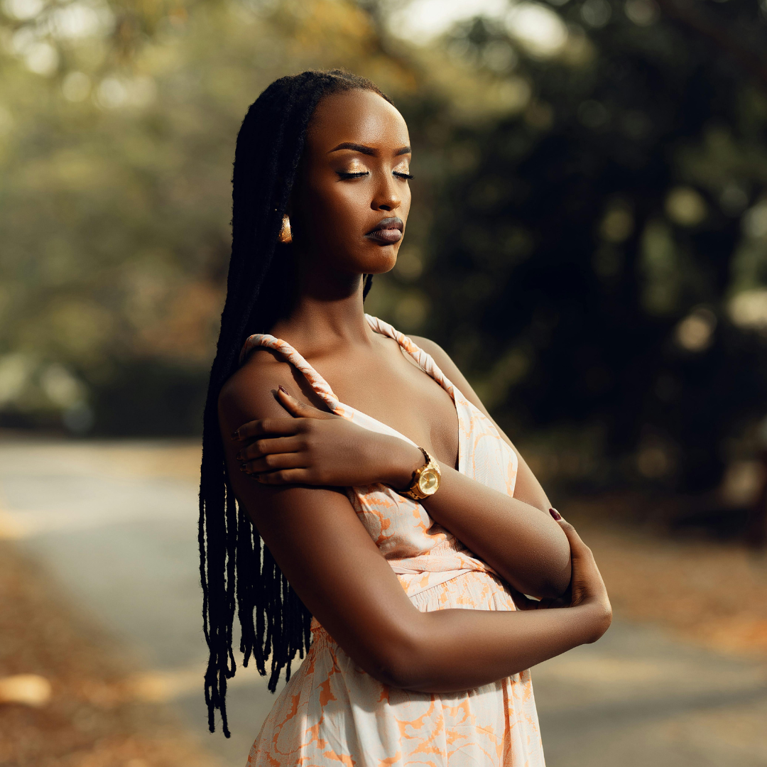 woman standing outside