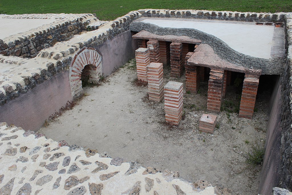 Roman hypocaust floor heating