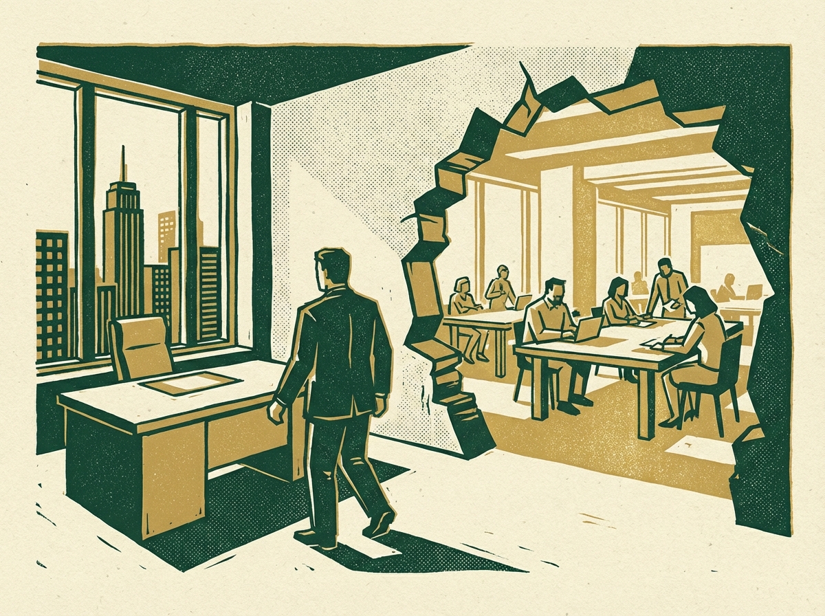 CEO looking at financial dashboard CEO looking at financial dashboard