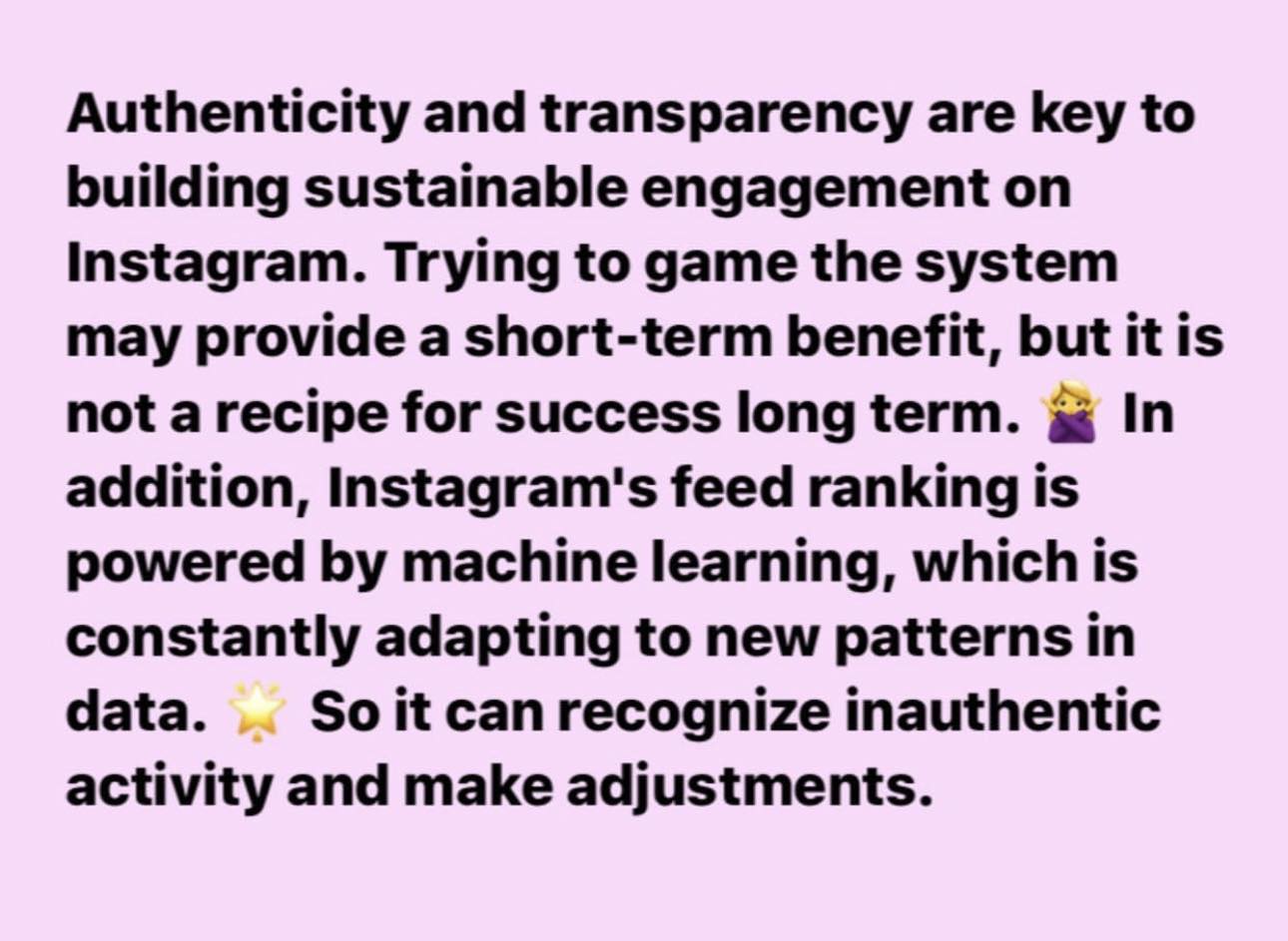 instagram statement