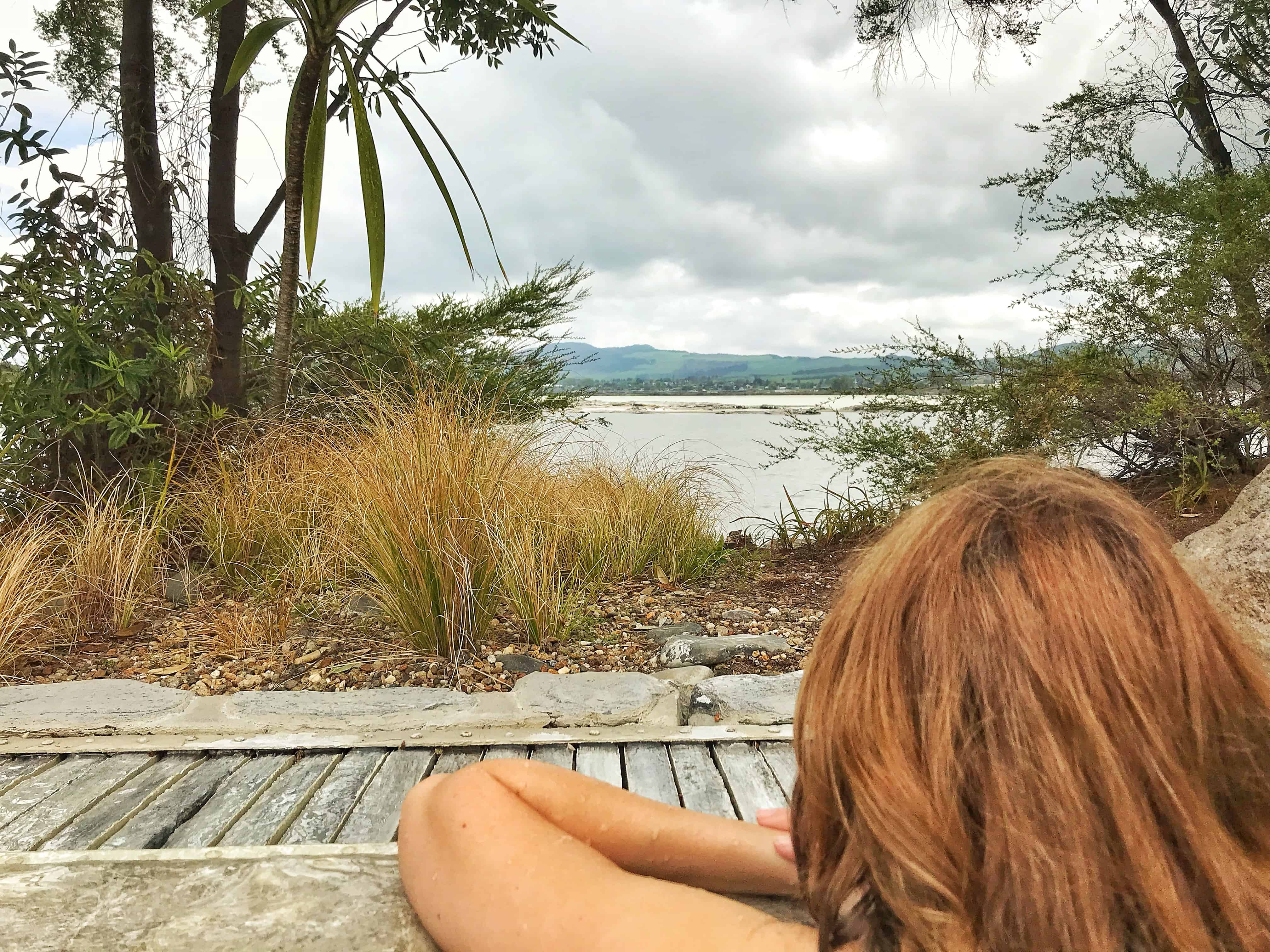 woman overlooking a lake