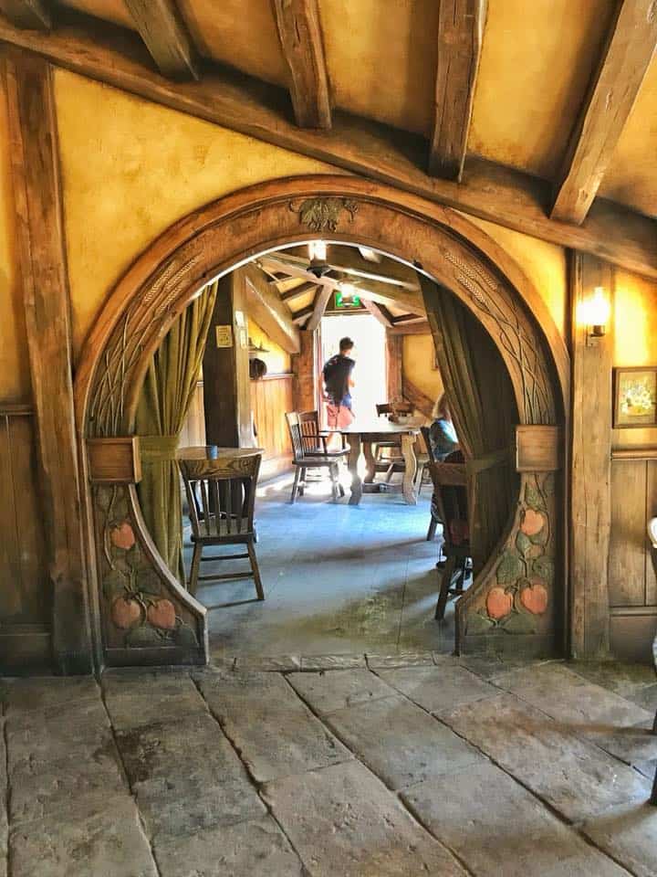 An arched doorway inside The Green Dragon Inn