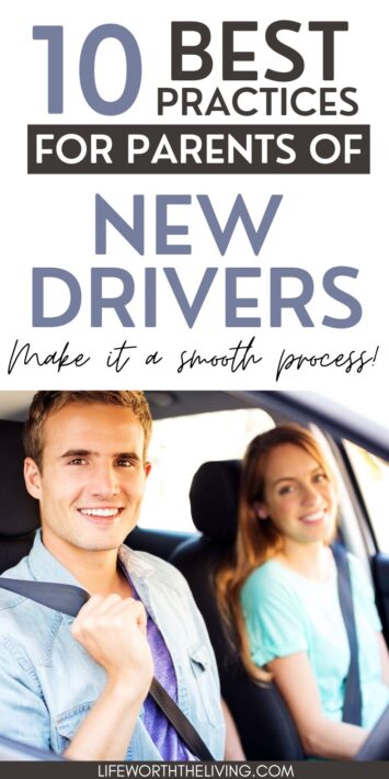 Pinterest pin for the blog post: best practices for parents of new teen drivers