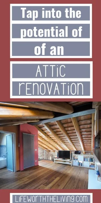 Pinterest Pin for the blog post: plan your attic renovation