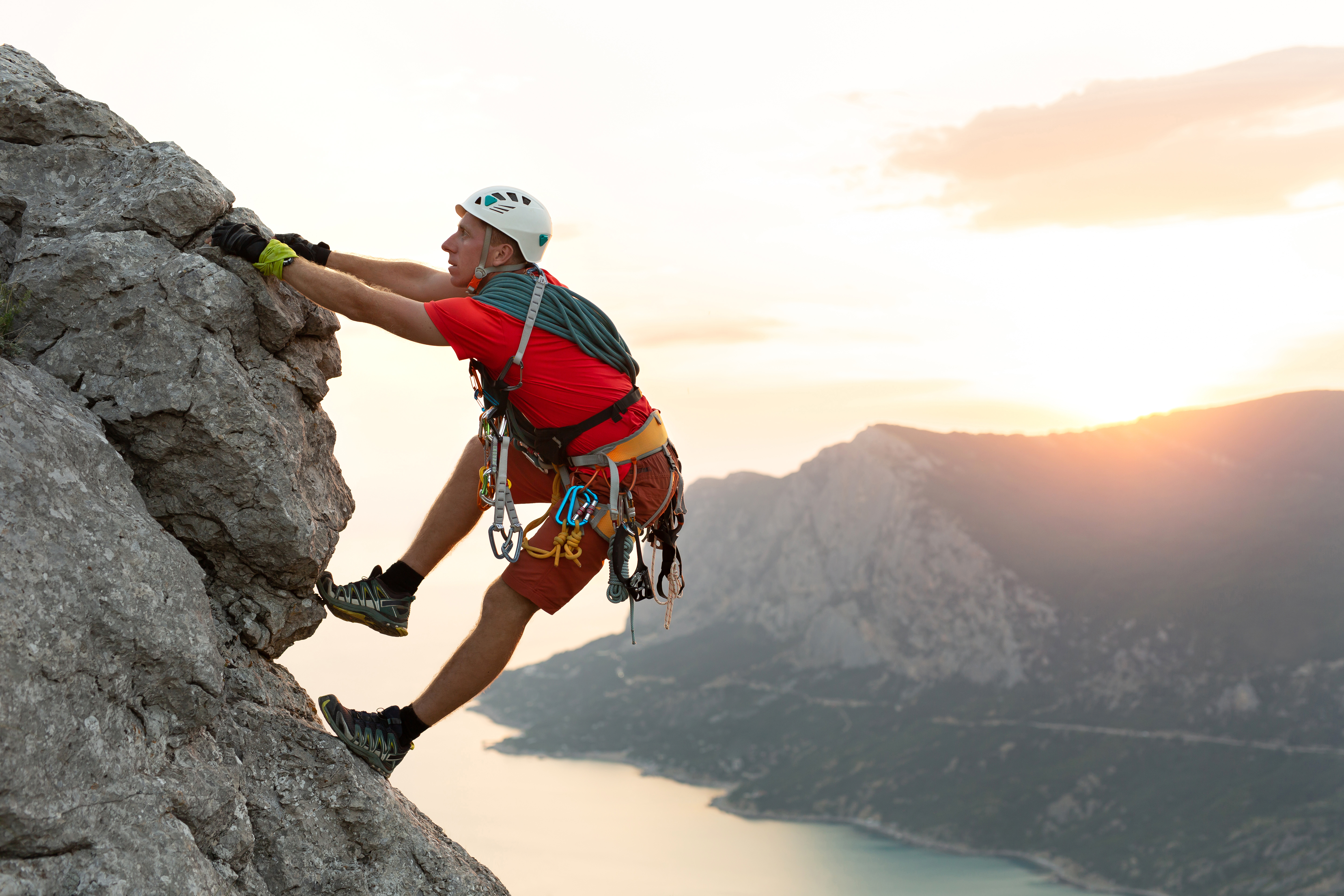 Active male climber returns to rock climbing after regenerative medicine procedure at IOW