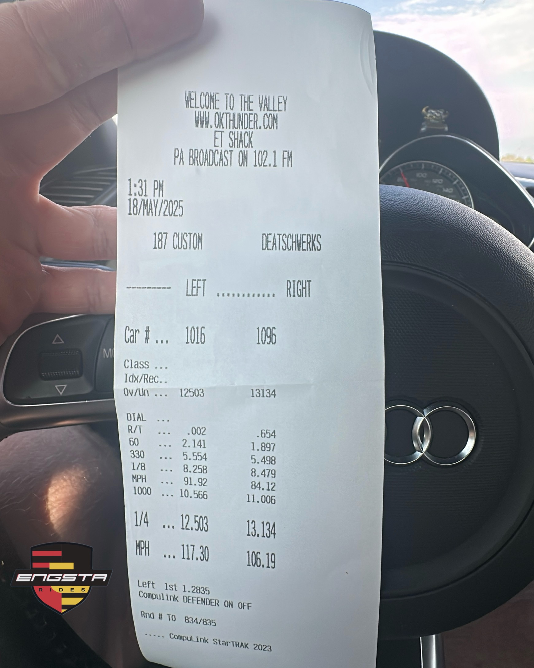 Drag strip time sheet Drag strip time sheet