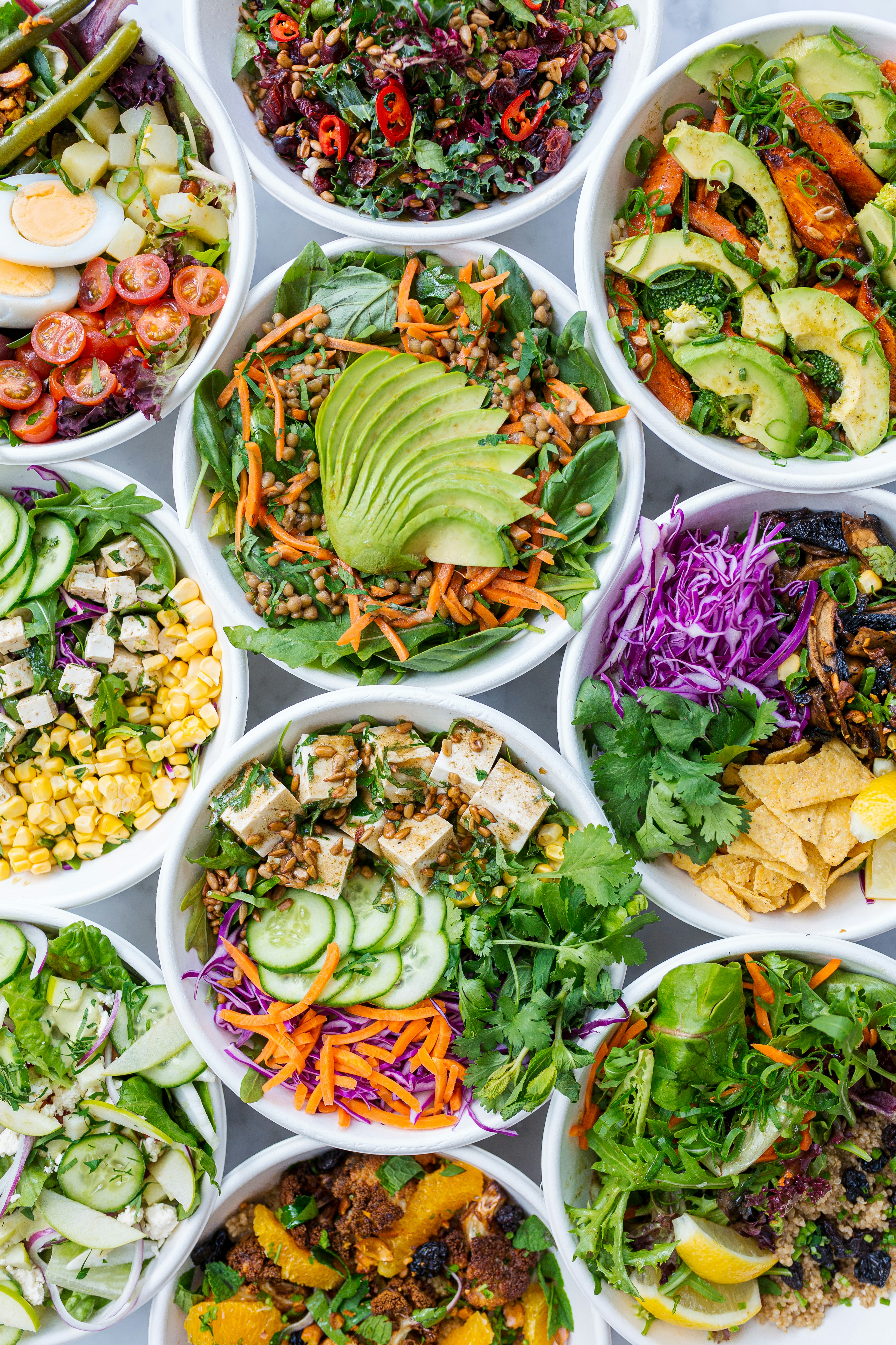 Balanced plate - Image of healthy salad bowls - Luisa Brimble Balanced plate - Image of healthy salad bowls - Luisa Brimble