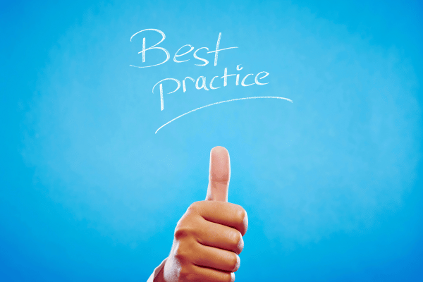 Blue background. A thumbs up and the words "best practice". Use email aliases for specific purposes Blue background. A thumbs up and the words "best practice". Use email aliases for specific purposes