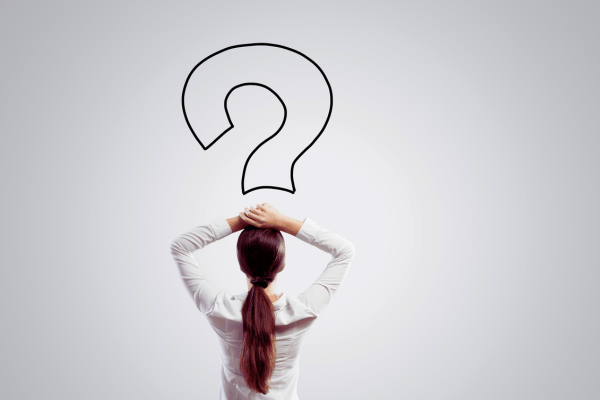 Woman with question mark over head. Still unsure how to manage your emails effectively? Woman with question mark over head. Still unsure how to manage your emails effectively?
