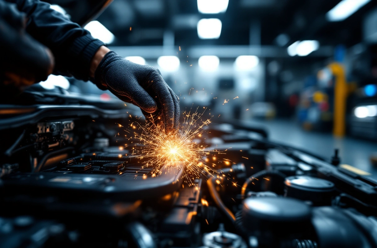 Spark in BMW engine