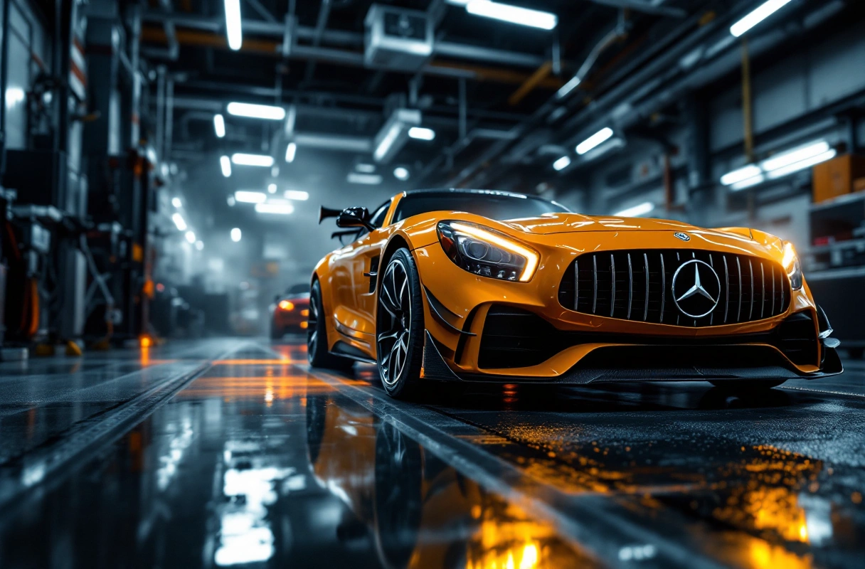 Orange Mercedes Orange Mercedes