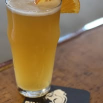 Oberon on draft with an orange slice