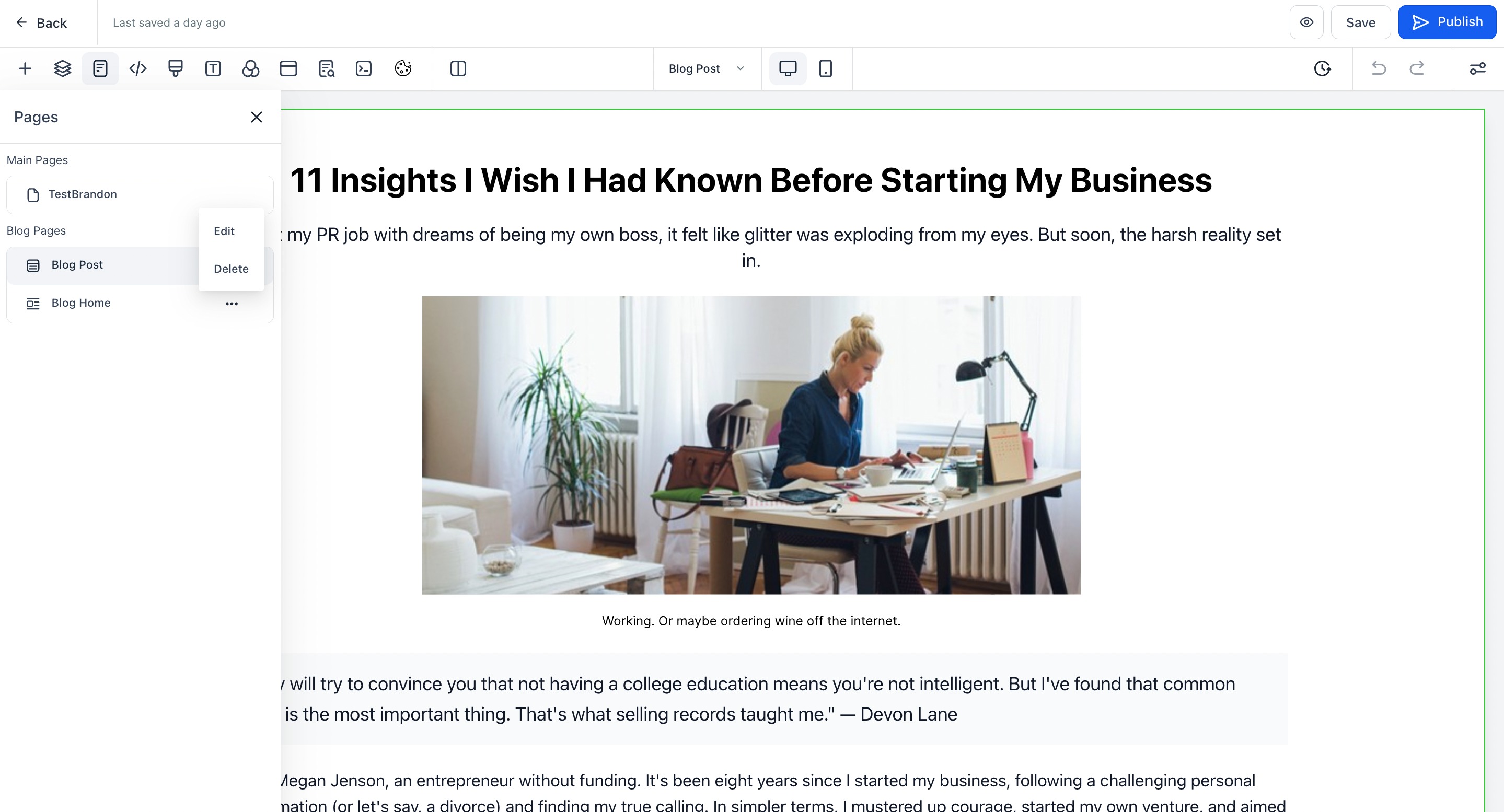 How to customize Blog design and layout