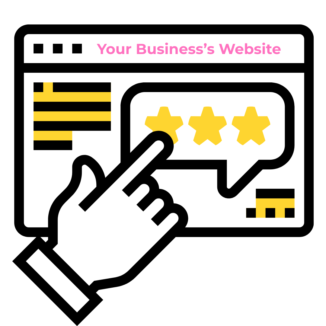 Showing Google reviews connected to website and marketing channels, not booking apps