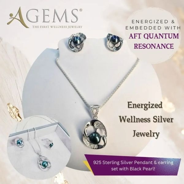 Greenly: Energized Pearl In Silver Set-I