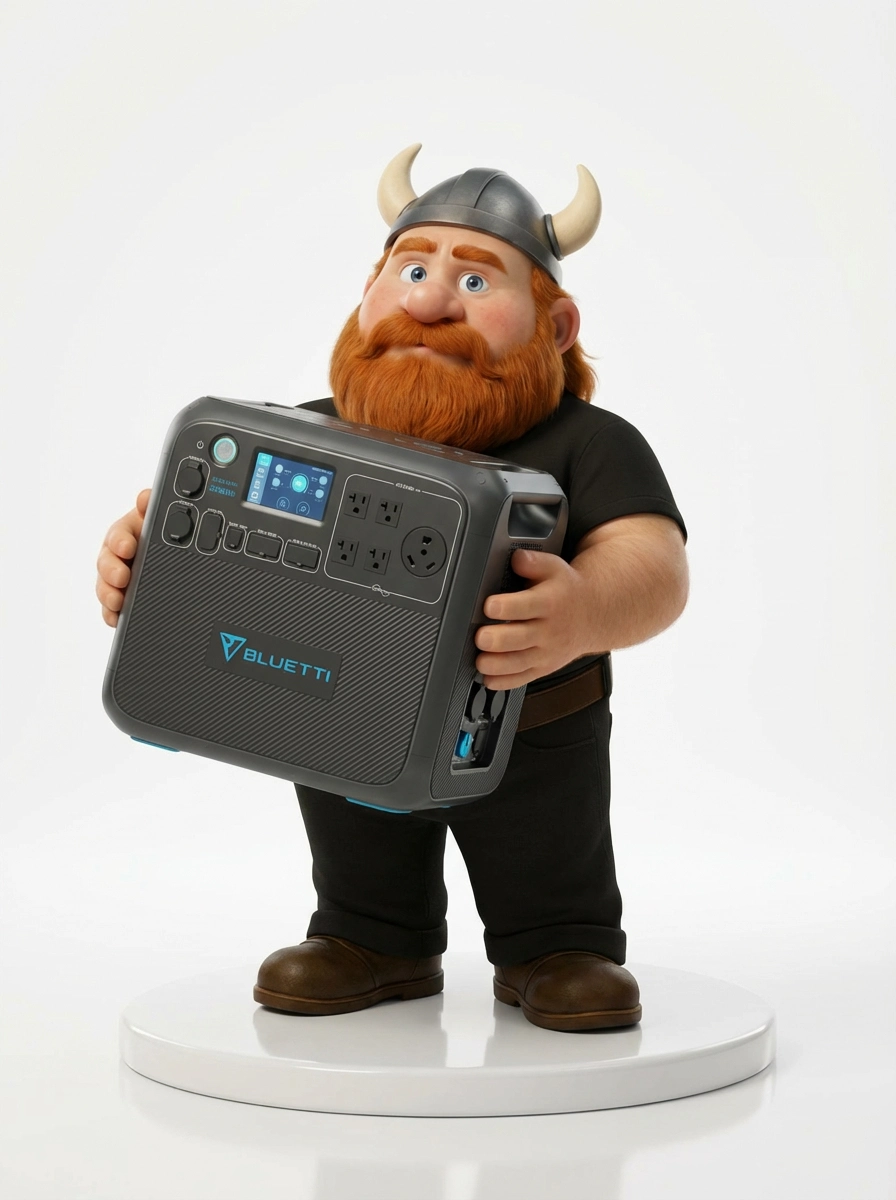 Aarno with Bluetti portable storage — Jousto for renters