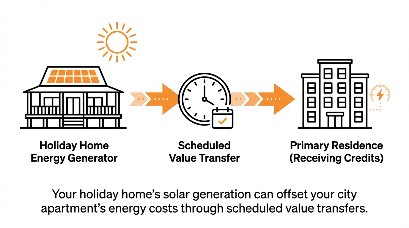 Send energy value from one location to another