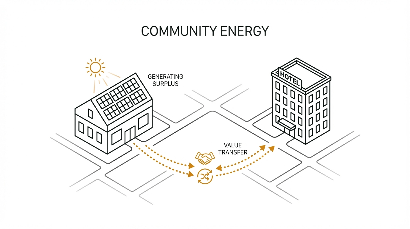 Peer-to-peer trading for hotels and motels — Jousto